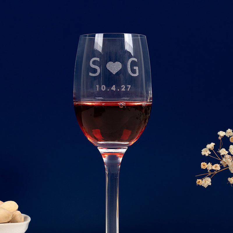 Custom engraved wedding favour liqueur glass for elegant toasts