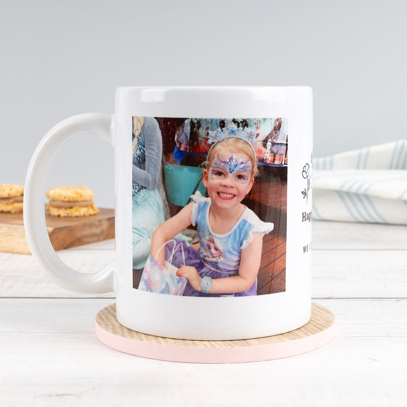 Photo mug gift for milestone birthday with personalised design and heartfelt message
