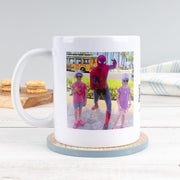Father’s Day gift mug with personalised photos perfect for breakfast in bed surprise
