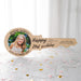 Personalised printed bamboo birthday key with photo, name and message