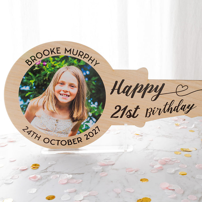 Custom milestone birthday key gift for 18th, 21st, 30th or special events