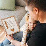 Custom Father’s Day photo frame with scrabble tile design