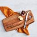 Custom engraved Acacia wood tapas serving board, perfect for corporate gifts.