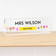 Custom Teacher Desk Name Plaque End of Year Appreciation Gift