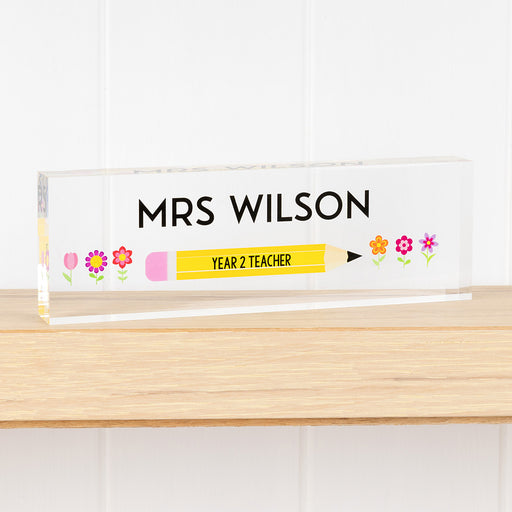 Custom Teacher Desk Name Plaque End of Year Appreciation Gift