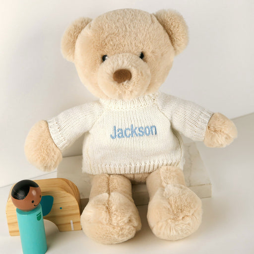 Personalised Teddy Bear with Embroidered Jumper