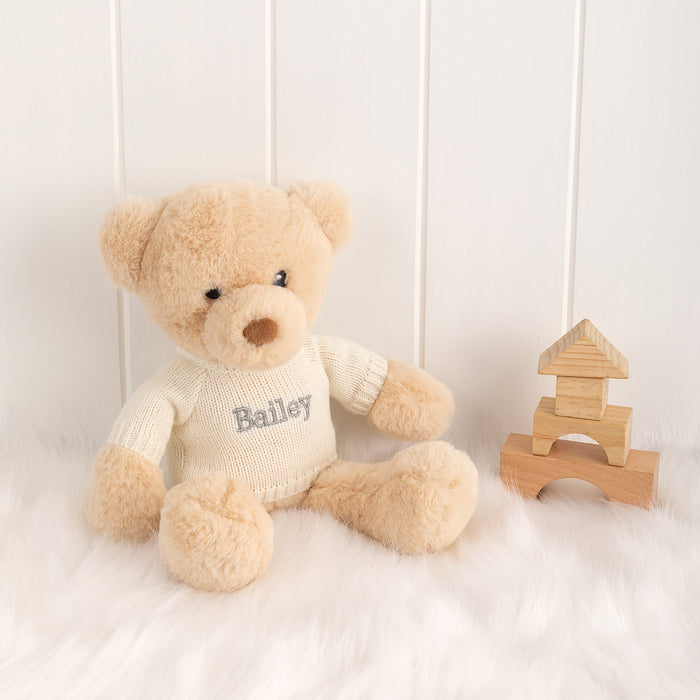 Custom teddy bear gift for birthdays or milestones