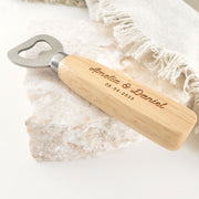 Customised Engraved Wooden Handle Bottle Opener Wedding Bomboniere