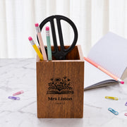 Personalised teacher desk organiser for pens pencils and scissors