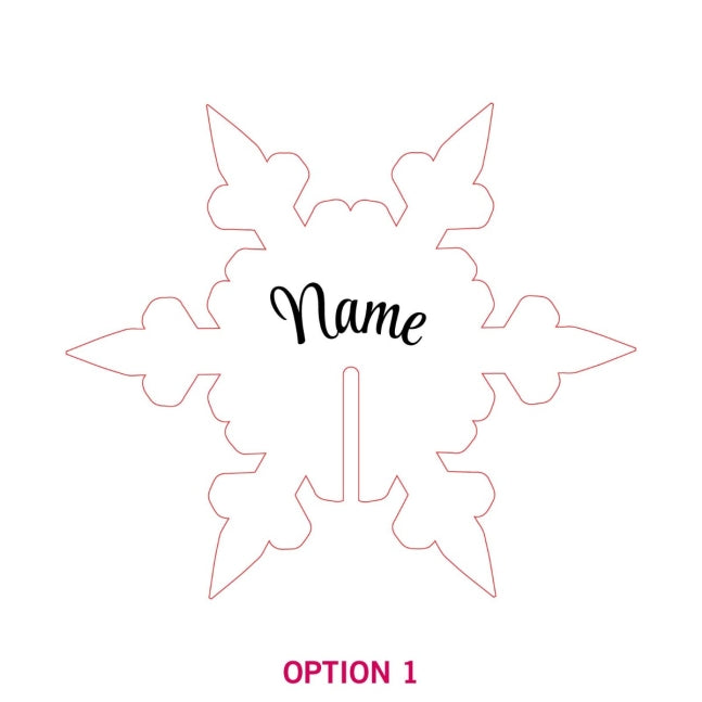 Engraved Mirror Acrylic Christmas Snowflake Glassware Place Cards