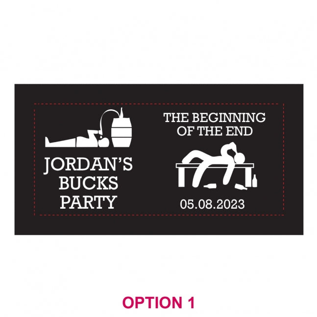 Bucks Party Stubby Holders - 1 Colour Print