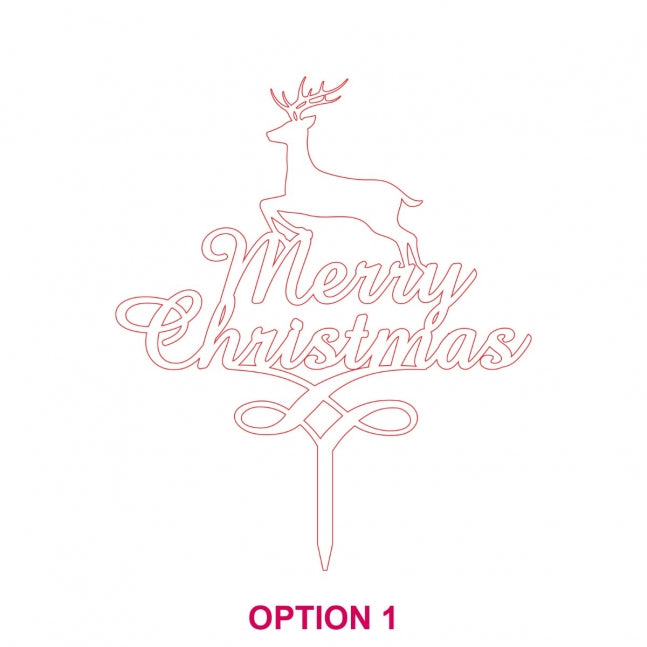 Christmas Pudding & Cake Toppers - Acrylic & Wooden