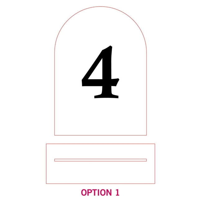 Laser Cut White Acrylic Wedding Table Number with White Number