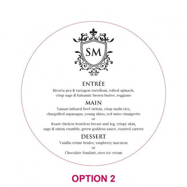 Engraved Christening Baptism Round Acrylic Menu