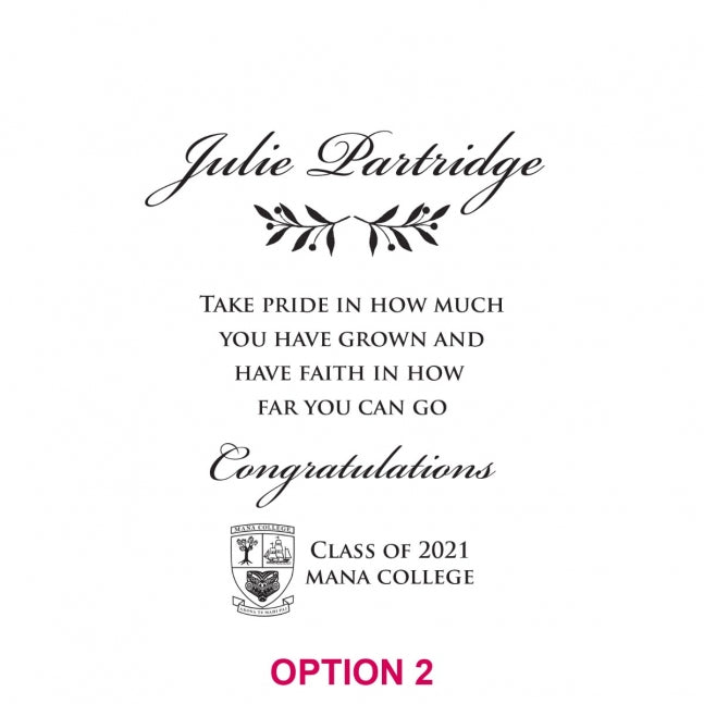 Engraved Wooden Cheese Paddle Board Graduation School