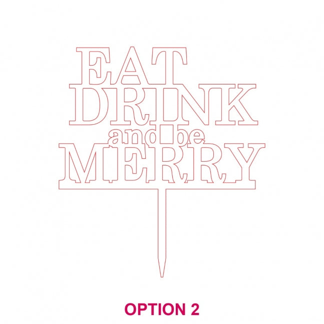 Christmas Pudding & Cake Toppers - Acrylic & Wooden