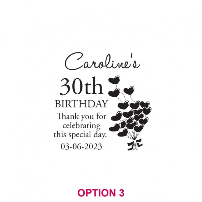 Engraved Birthday Glass Coasters
