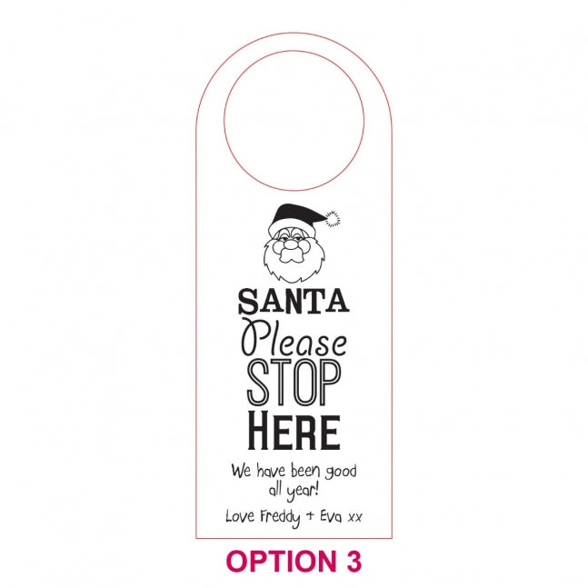 Engraved Christmas Wooden Door Hanger