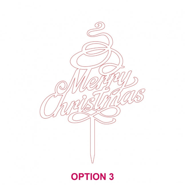 Christmas Pudding & Cake Toppers - Acrylic & Wooden