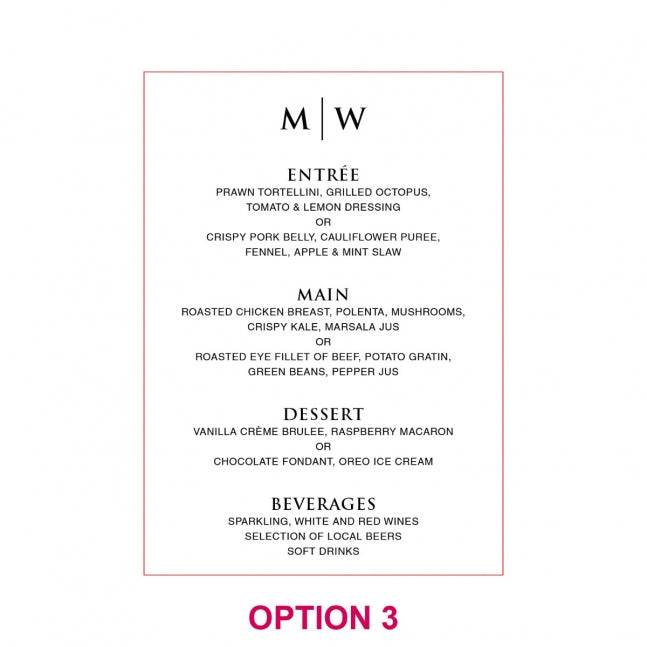 Engraved 5x7 Mirror Acrylic Wedding Menus