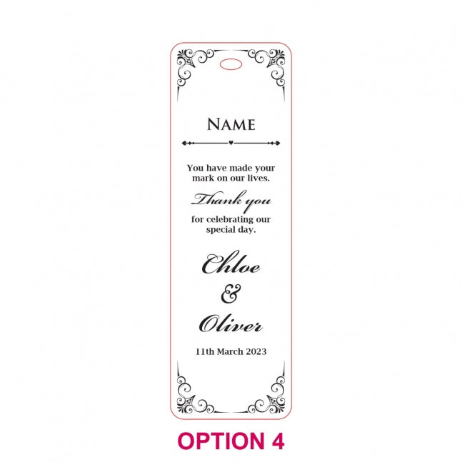 Engraved Wooden Christmas Bookmark