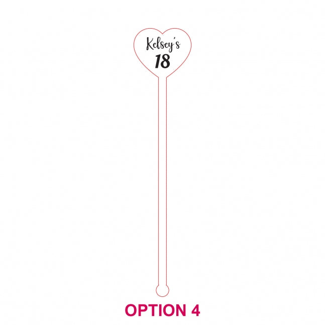 Birthday Laser Cut Acrylic Drink Stirrers