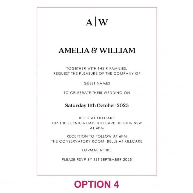 Engraved 5x7 Mirror Acrylic Wedding Invitations