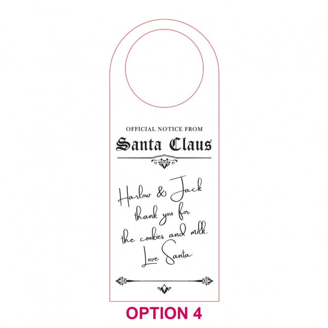 Engraved Christmas Wooden Door Hanger