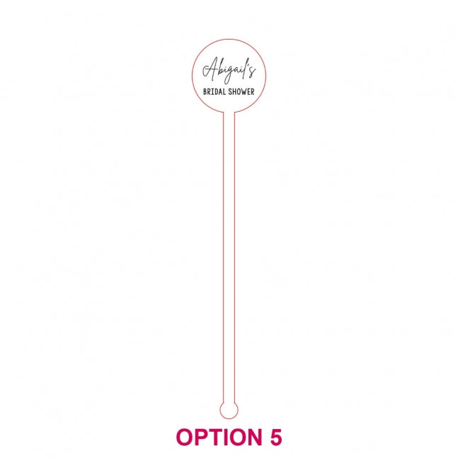 Bridal Shower Laser Cut Acrylic Drink Stirrers