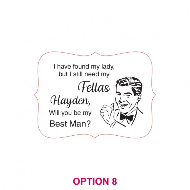 Engraved Wooden Bridal Party Acceptance Card