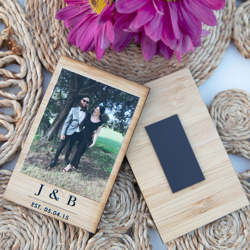 Personalised Bamboo Single Polaroid Photo Print with Magnet