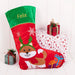 Custom Embroidered Name Pet Cat Christmas Red and Green Stocking