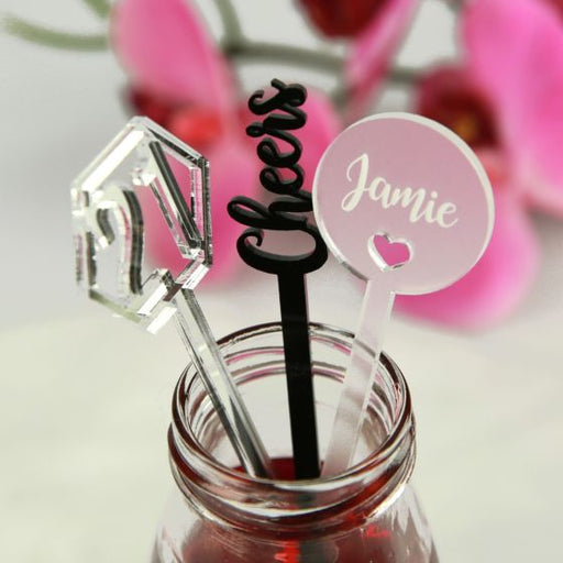 21st Birthday Party Personalised Drink Stirrers