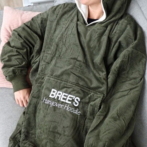 Customised hangover hooded blanket oodie embroidered with name