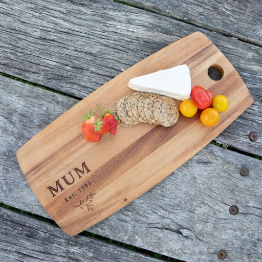 Personalised Engraved Mother’s Day Wooden Tapas Board Present