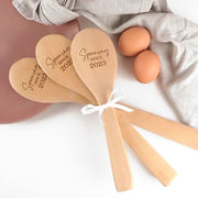 Customised Engraved Valentine's Day 3 Piece Wooden Spoon Set Present- Wanna Spoon?
