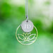 Personalised Engraved Monogrammed Silver Lotus Necklace with Initial Pendant Christmas Present