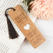 Custom Engraved Mother's Day Wooden Bookmark With Brown Tassel