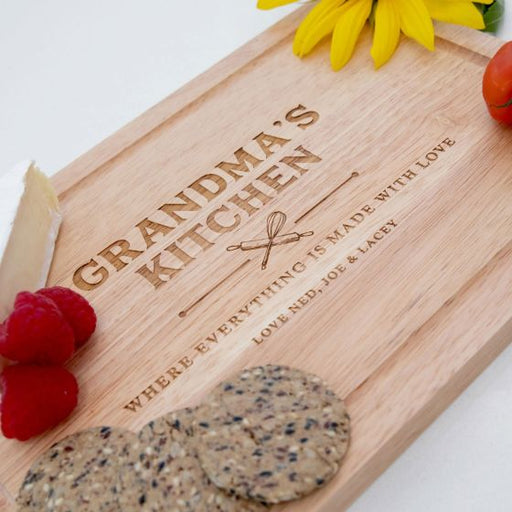 Personalised Engraved Mother's Day Rectangle Wooden Cheese Board
