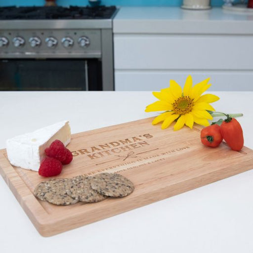 Custom Engraved Mother's Day Rectangle Wooden Cheese Board