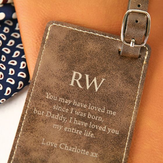 Personalised Engraved Father's Day Luggage Tag