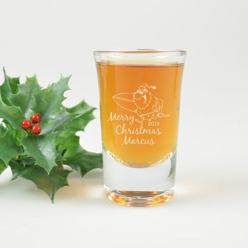 Personalised Engraved Christmas Shot Glass Present