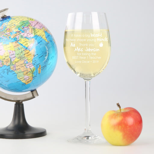 Customised Engraved Graduation wine glass present