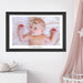 Wall Hanging Acrylic Newborn Photo Print in Black Wooden Frame Christmas Present