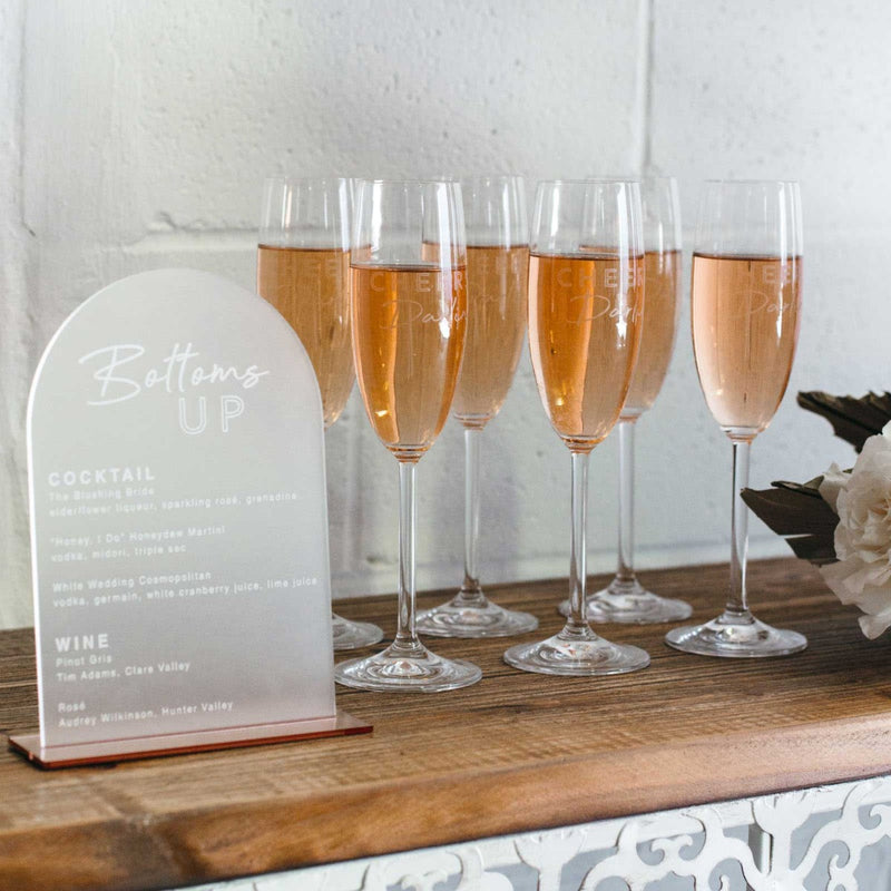 Customised Engraved bridal shower Champagne Flutes Toasting Glasses Wedding Gift