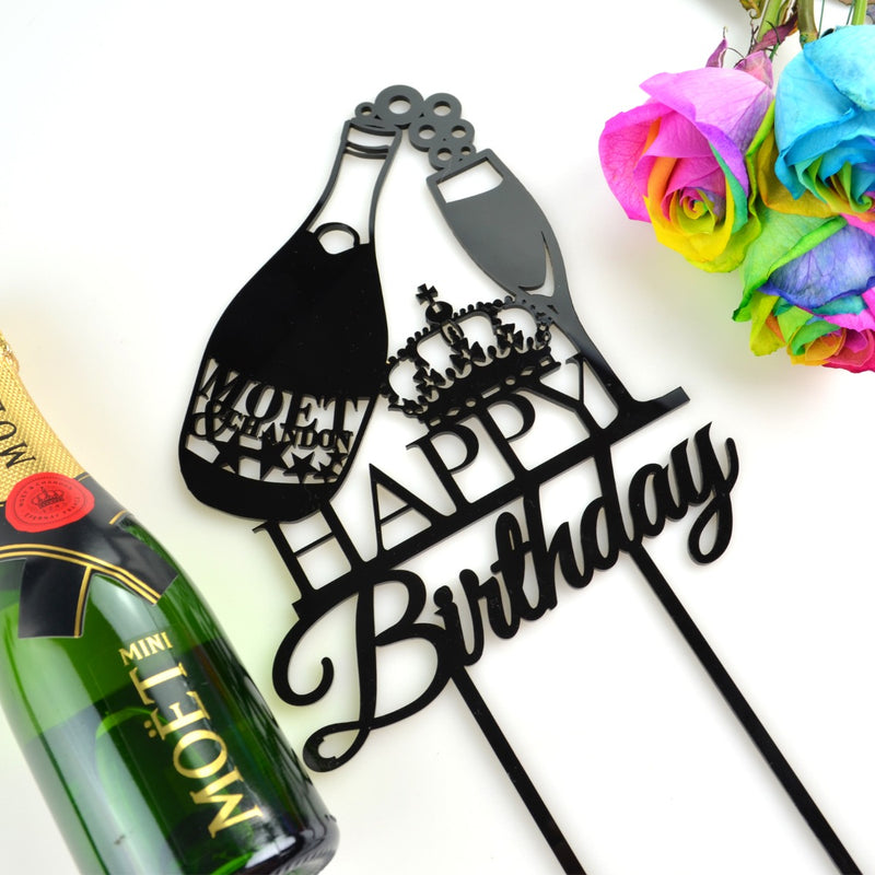 Moet Birthday Cake Topper
