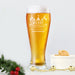 Customised Designed Engraved Corporate Christmas Schooner Beer Glasses Client Present