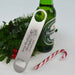 Custom Designed Engraved Christmas Naughty & Nice Silver bottle opener present