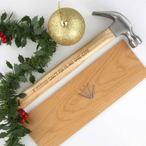 Personalised Engraved Christmas Wooden Hammer Present