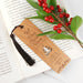 Personalised Laser Cut & Engraved Wooden Christmas Bookmark with Dark Brown Tassel